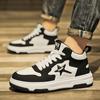 Zapatos de hombre de alta calidad otoño e invierno 2023 nuevos zapatillas casuales coreanas para jóvenes con forro polar dos algodón cuero zapatos deportivos de moda