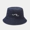 Nuevo ins Europeo y Americano Ondas Lavadas Bordado Estéreo Sombrero de Pescador Sombrero para el Sol para Exterior para Hombre y Mujer Estilo Japonés Sombrero de Cubeta Vintage