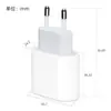 Cargador PD20W transfronterizo cabezal de carga estándar de la UE adecuado para Apple iPhone cabezal de carga rápida juego al por mayor