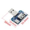 Placa adaptadora USB macho para fêmea micro para Tipo-C 4 pinos 2,54 mm plug direto USB-A