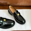 Zapatos Negros de Piel Estilo Nuevo Primavera Temprana 2026 con Aumento Oculto de Altura para Mujer, Mocasines Camelia Estilo Británico sin Cordones de Suela Gruesa