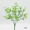 Pino Dorado Planta Verde Simulación Plástico Pequeño Ramillete Decoración Interior Exterior Flor Plástico Paisaje Jardín Boda Flor de Seda Arte Floral