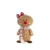 Decoração de Natal Transfronteiriça Laço Sentado Boneco Homem-Pão de Gengibre Desenho Animado Festa Homem Biscoito Feriado Enfeites de Atmosfera