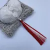 Recuerdos de Xiangfei Tuan Hua Cuentas Hebilla de Seguridad Borla 15cm Oreja Zi Estilo Antiguo Hanfu Cheongsam Solapa de Presión Guirnaldas Accesorios de Ropa