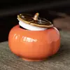 Tarro Humectante Lata Creativa de Té de Caqui Caqui a tu Gusto Tarro para Tabaco Tarro de Cerámica de Caqui Regalo para Eventos Empresariales Al por Mayor