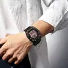 Nuevo Guerrero Negro Comercio Exterior Transfronterizo Luminoso Impermeable Hueco Reloj de Cuarzo Forma de Barril Reloj para Hombre Reloj de Marca
