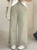 Pantalones Rectos de Cintura Alta para Mujer Tallas Grandes, Pantalones Acortados de Pierna Ancha, Otoño 2026, Pantalones Casuales Sueltos Versátiles para Mujeres Tallas Grandes, Nk1399