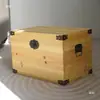 Caja de Madera Maciza Retro Caja de Madera Caja de Almacenamiento de Madera con Cerradura y Tapa Caja Grande Almacenamiento de Ropa Organización Le De Zhu