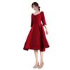 Vestido de Maternidade de Cintura Alta Cor Torrada 2026 Verão Vestido de Noiva Vestido de Casamento Plus Size Que Cobre a Barriga Vestido Casual de Noivado