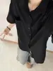 Camisa de Manga Corta con Solapa Gris Patrón Espiga para Hombres y Mujeres, Estilo Veraniego Old Money Cleanfit Holgada Casual Camisa de Pareja