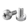 Clip de Tornillo para Gabinete de Acero Inoxidable 304 Tuerca Corona Hebilla Tornillo Intercambio Red de Gabinete Servidor M5M6