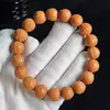 Pulsera de Cabeza de Mono de Lujo con Pequeñas Bolas de Nogal, Círculo Único, Cuentas de Oración para Alivio del Estrés, Unisex