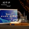 Luz de Noche Edificio Emblemático Adornos Luminosos Acrílicos Personalizados Luz Ambiental Atracción Turística Recuerdo Luz de Noche