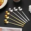 Cuchara Mezcladora Elegante de Lujo Ligero de Acero Inoxidable 304 Vajilla Occidental para el Hogar Restaurante Cuchara para Comer Postre