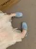 Sandalias de Cuña Abiertas de Esparto sin Talón Calzado de Mujer 2026 Verano Nuevo Planas de una Sola Tira