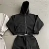 Conjunto de Moletom com Capuz e Calça/Shorts Versátil de Moda de Rua com Personalidade Europeu e Americano Cruzamento de Fronteiras Atacado para Homens e Mulheres
