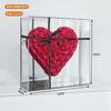 Caja Corazón Espejo Flor Eterna Acrílica Regalo de Propuesta para Novia Artefacto de Confesión Caja de Rosas Personalización