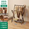Cabideiro Dobrável de Chão Rack de Armazenamento de Roupas ao Lado da Cama Prateleira Simples para Quarto de Casa Cabide de Roupas e Chapéus