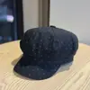 Boina versátil estilo japonês com bolinhas para mulheres, novo modelo primavera/verão, chapéu de pintor artístico, moderno e elegante, faz o rosto parecer menor, chapéu octogonal