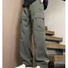 Pantalones de Trabajo Americanos para Hombre Primavera y Otoño Sueltos Casuales Pierna Recta Pantalones para Hombre Adolescente Marca de Moda Deportivos Funcionales Pantalones Paracaídas