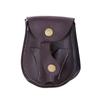 Bolsa de tirachinas para exteriores con bola de acero integrada, bolsa de cuero negro y marrón, duradera, sin deformación, estuche de cuero boutique, riñonera deportiva, juguete