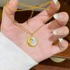 Moda Europeia e Americana Exquisito Versátil Estrela Mar Lua Concha Pingente Colar Na Verdade Agora Corrente de Clavícula de Alta Qualidade