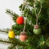 NUCHI decoraciones navideñas transfronterizas fieltro de lana pequeña piña bellota diy decoración árbol de Navidad accesorios corona