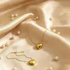 Collar con Forma de Corazón Tridimensional Transfronterizo, Cadena de Cuello Versátil Simple de Moda de Alta Gama, Cadena para Clavícula Personalizada de Lujo Ligero de Nicho de Moda