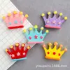 Materiais Infantis Acessórios de Resina Coroa de Cinco Pontas Acessórios de Cabelo Adorno de Cabeça DIY Elástico de Creme Acessórios para Capa de Celular