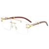 2023 nuevas gafas de sol de montura doble para hombre, fabricantes mayoristas, gafas de sol de moda europeas y americanas, gafas sin montura para mujer