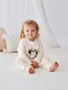 Saco de dormir para bebé, Pijama de una capa con piernas separadas para bebés, Estilo primavera y verano para niños, Saco de dormir tipo mameluco de seda premium anti-patadas