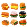 Simulación de cangrejo de río, taco, panini, hamburguesa, comida para jugar, decoraciones DIY, bolsa ciega, accesorios colgantes, micro paisaje, adornos pequeños