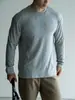 Camiseta de manga larga para hombre, mezcla de algodón Lyocell con tacto de nube y lana, colección otoño 2026, hipoalergénica, transpirable, adecuada para deportes, ocio y fitness