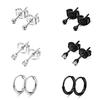 Amazon Fashion 2mm Bola de Zircônia Aço Titânio Personalizado Conjunto de Brincos Pequenos Transfronteiriço Ebay Brincos da Moda