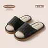 Chinelos de algodão e linho Rogue Rabbit para mulheres, adequados para todas as estações, respiráveis, absorventes de suor, antiderrapantes, chinelos de linho EVA masculinos