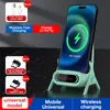 Suporte de Mesa para Celular Carregador Sem Fio Multifuncional Portátil Carregador Rápido Magnético Adequado para Huawei, Apple, Android, Xiaomi