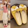 Pantuflas de Media Punta Cerradas de Moda y Cómodas para Mujer, Nuevo Estilo Verano 2026, Mocasines Planos sin Cordones con Lazo
