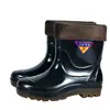 Botas de lluvia de goma engrosada para hombre, botas de trabajo, zapatos de algodón con forro polar, zapatos de agua, estilos de caña alta y baja, impermeables y antideslizantes