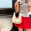 Bolsa Dumpling Casual para Menina Estilo Japonês Bolsa de Ombro Doce e Fresca Mochila Transversal Fofa para Estudante