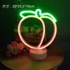 Lâmpada de Mesa para Modelagem LED Neon Transfronteiriça Lâmpada de Atmosfera Celebridade da Internet Decoração de Quarto para Festas de Natal Lanterna