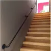 Corrimão de escada moderno minimalista de tubo de ferro para casa, loft interno, montado na parede, corrimão antiderrapante para idosos, adequado para creches