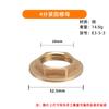 Grifo Hexagonal para Lavabo con Tapa, Grifo Monomando de Agua Fría, Tuerca de Fijación de Cobre de 1/2 Pulgada, Tapa de Bloqueo Interna de Plástico para Acuario