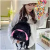 2025 Nueva Mochila de Peluche de Conejo Linda Multifuncional Gran Capacidad Cruzada Ligera Bolsa Pequeña de Invierno