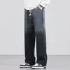 Jeans Degradados Marca de Moda para Hombre Pantalones Sueltos Rectos de Pierna Ancha Otoño 2026 Nuevo Estilo Americano Pantalones Casuales Fluidos