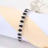 Nuevo Pulsera Abierta de Circonia Micro-Pavimentada en Blanco y Negro Ins Moderna Elegante Moda Pulsera Pulsera Mayoreo