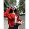 Cárdigan gris para mujer, nueva colección de principios de otoño 2026 para mujer, bordado de mariposas, top estilo coreano, chaqueta suéter