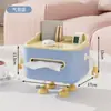 Caja de Pañuelos Mesita de Noche Multifuncional Almacenamiento Dormitorio Sala de Estar Hogar Mesa de Café Estante de Almacenamiento Caja de Papel para Control Remoto