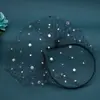 Diadema hueca europea y americana velo de novia malla de encaje con incrustaciones de pedrería accesorios de fiesta hechos a mano JM24
