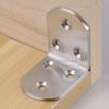 Escuadra triangular de acero inoxidable 201 engrosado, ángulo fijo de hierro angular para mesa y silla, ángulo recto de 90 grados, conector de herrajes para muebles