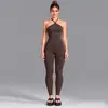 Conjunto de Fitness a Rayas de Bloques de Color Transfronterizo Chaleco Deportivo para Correr al Aire Libre Conjunto de Top Casual para Yoga Pilates